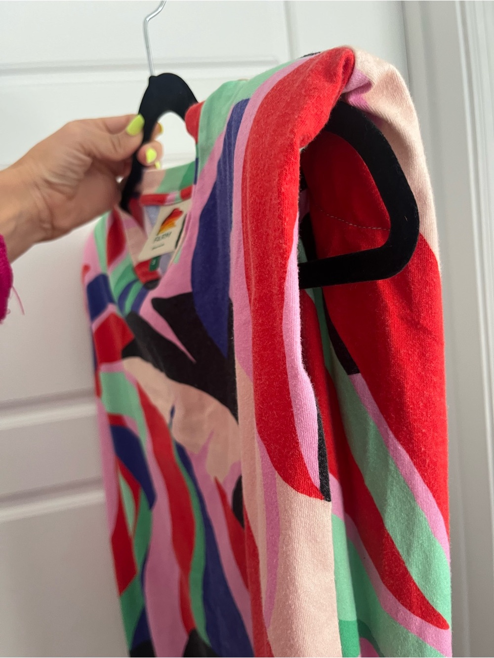 FARM Rio Vibrant Multi-Color Abstract Print Midi Dress - Picture 9 of 11